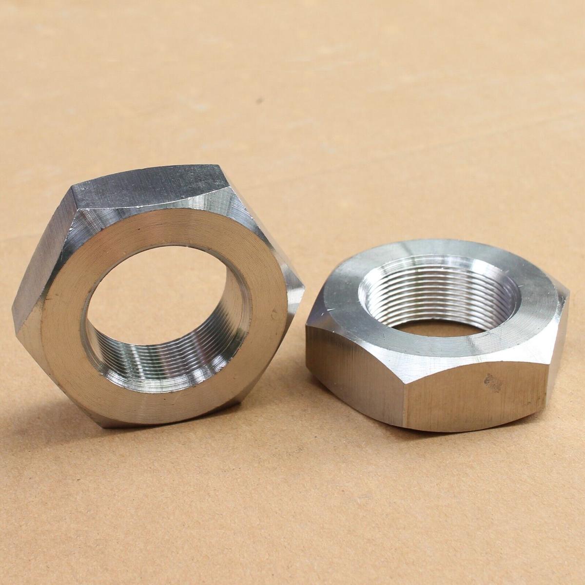 M12 x 1.0 Thin Hex Jam Left hand Thread Nuts 10 Pcs Stainless Steel
