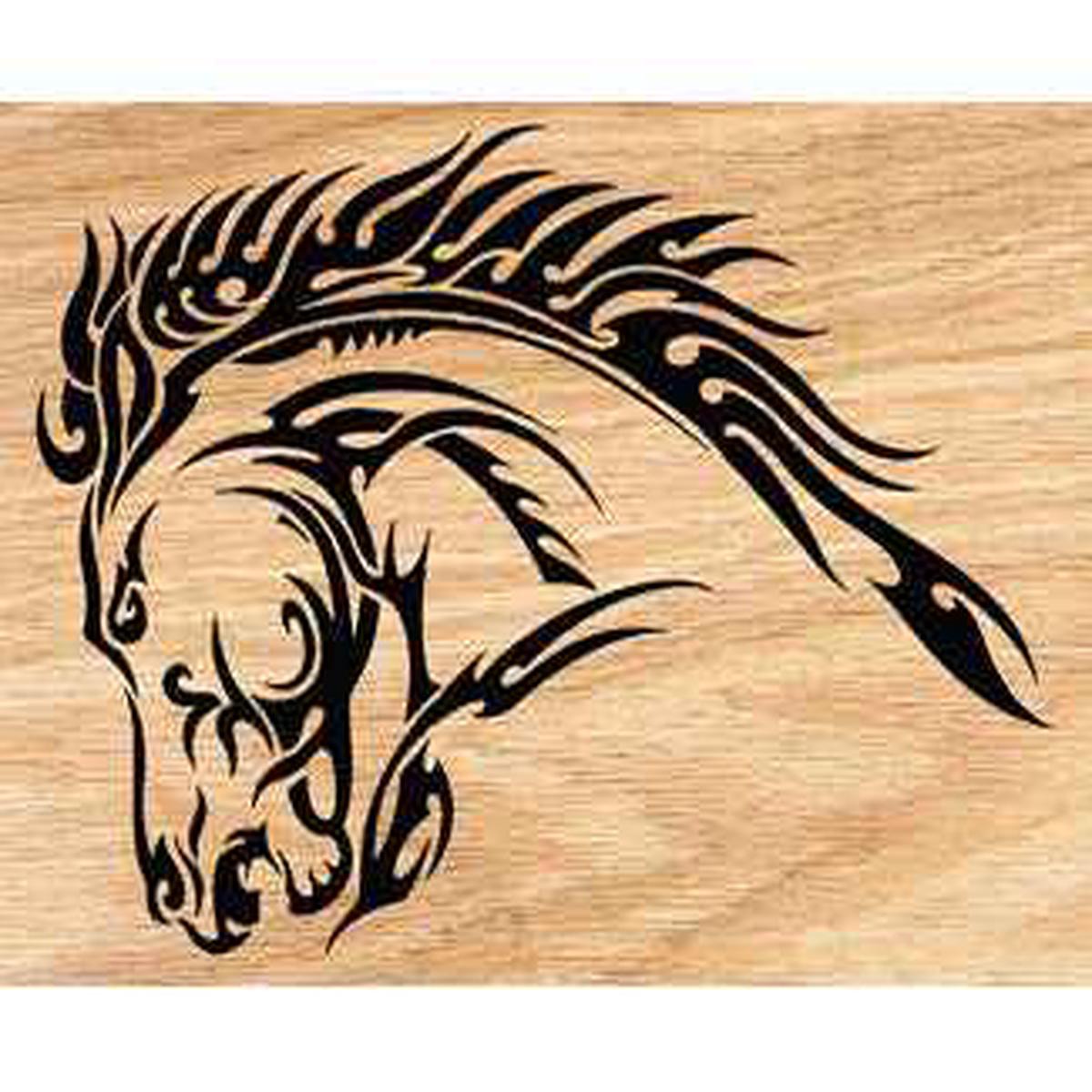 "Flaming Horse" Scroll Saw Pattern