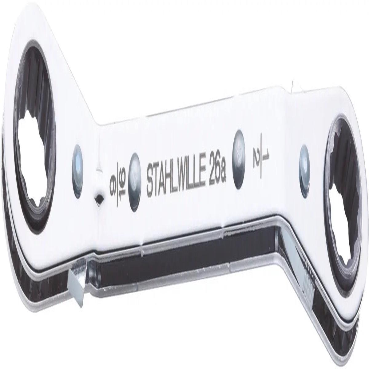 Stahlwille Double-Ended Ratchet Ring Wrench, 1/2 in x 9/16 in - ST 41553234
